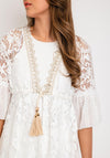 The Serafina Collection One Size Lace Kimono, White