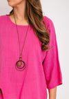 The Serafina Collection One Size Lightweight Top, Fuchsia