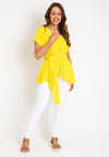 Serafina Collection One Size Peplum Top, Yellow