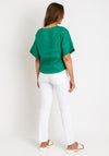 Serafina Collection Linen Top, Green