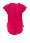 Serafina Collection Ruth Broderie Top, Fuchsia