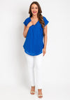 The Serafina Collection Ruth Broderie Top, Royal Blue