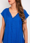 The Serafina Collection Ruth Broderie Top, Royal Blue