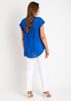 The Serafina Collection Ruth Broderie Top, Royal Blue