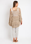 The Serafina Collection One Size Shimmer Crochet Sweater, Gold