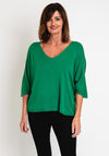 Serafina Collection One Size Fine Knit Sweater, Green