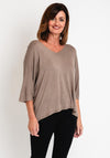 Serafina Collection One Size Fine Knit Sweater, Taupe