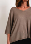 Serafina Collection One Size Fine Knit Sweater, Taupe