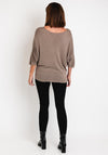 Serafina Collection One Size Fine Knit Sweater, Taupe