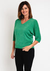 Serafina Collection One Size Fine Knit Sweater, Green