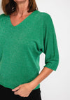 Serafina Collection One Size Fine Knit Sweater, Green