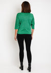 Serafina Collection One Size Fine Knit Sweater, Green