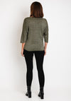 Serafina Collection One Size Fine Knit Sweater, Khaki