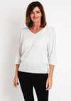 Serafina Collection One Size Fine Knit Sweater, White