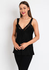 Serafina Collection One Size Lace Vest, Black