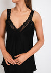 Serafina Collection One Size Lace Vest, Black