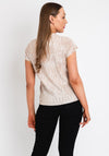 Serafina Collection Crepe Top, Beige