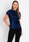 Serafina Collection Crepe Top, Navy