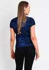 Serafina Collection Crepe Top, Navy