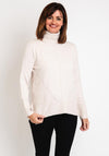 Serafina Collection Ribbed Detailing Sweater, Beige