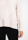 Serafina Collection Ribbed Detailing Sweater, Beige