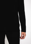 Serafina Collection Ribbed Detailing Sweater, Black