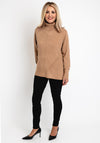 Serafina Collection Ribbed Detailing Sweater, Camel