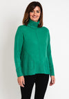 Serafina Collection Ribbed Detailing Sweater, Forest Green