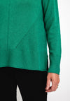 Serafina Collection Ribbed Detailing Sweater, Forest Green