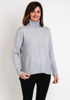 Serafina Collection Ribbed Detailing Sweater, Grey