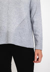 Serafina Collection Ribbed Detailing Sweater, Grey