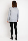 Serafina Collection Ribbed Detailing Sweater, Grey