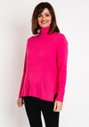 Serafina Collection Ribbed Detailing Sweater, Fuchsia