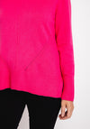 Serafina Collection Ribbed Detailing Sweater, Fuchsia