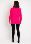 Serafina Collection Ribbed Detailing Sweater, Fuchsia