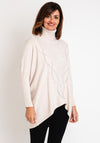 Serafina Collection Rhinestone Embellished Knit Sweater, Beige