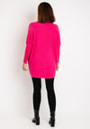 Serafina Collection Rhinestone Embellished Knit Sweater, Pink