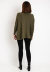 Serafina Collection Buttoned Side Knit Sweater, Green