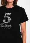 Serafina Collection No. 5 Embellished T-Shirt, Black