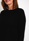 Serafina Collection Round Neck Knit Sweater, Black