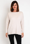 Serafina Collection Round Neck Knit Sweater, Cream