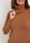 Serafina Collection Light Weight Roll Neck Sweater, Camel