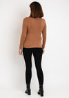 Serafina Collection Light Weight Roll Neck Sweater, Camel