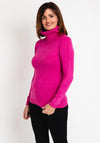 Serafina Collection Light Weight Roll Neck Sweater, Fuchsia