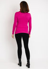 Serafina Collection Light Weight Roll Neck Sweater, Fuchsia