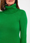 Serafina Collection Light Weight Roll Neck Sweater, Green