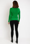 Serafina Collection Light Weight Roll Neck Sweater, Green