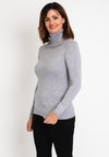 Serafina Collection Light Weight Roll Neck Sweater, Grey