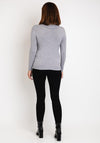 Serafina Collection Light Weight Roll Neck Sweater, Grey