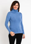 Serafina Collection Light Weight Roll Neck Sweater, Indigo